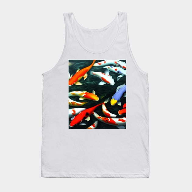 The Art of Koi Fish: A Visual Feast for Your Eyes 24 Tank Top by Painthat